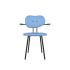 lensvelt maarten baas chair 102 not stackable with armrests backrest b blue horizon 040 black ral9005 hard leg ends