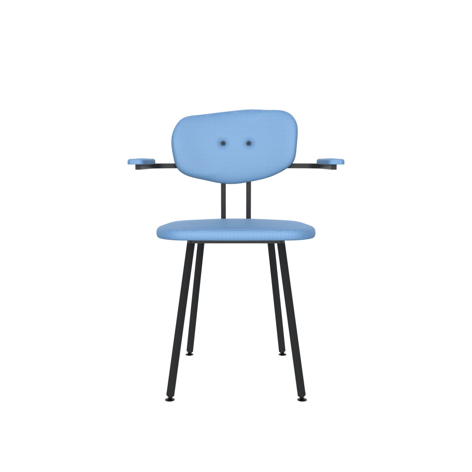 lensvelt maarten baas chair 102 not stackable with armrests backrest c blue horizon 040 black ral9005 hard leg ends