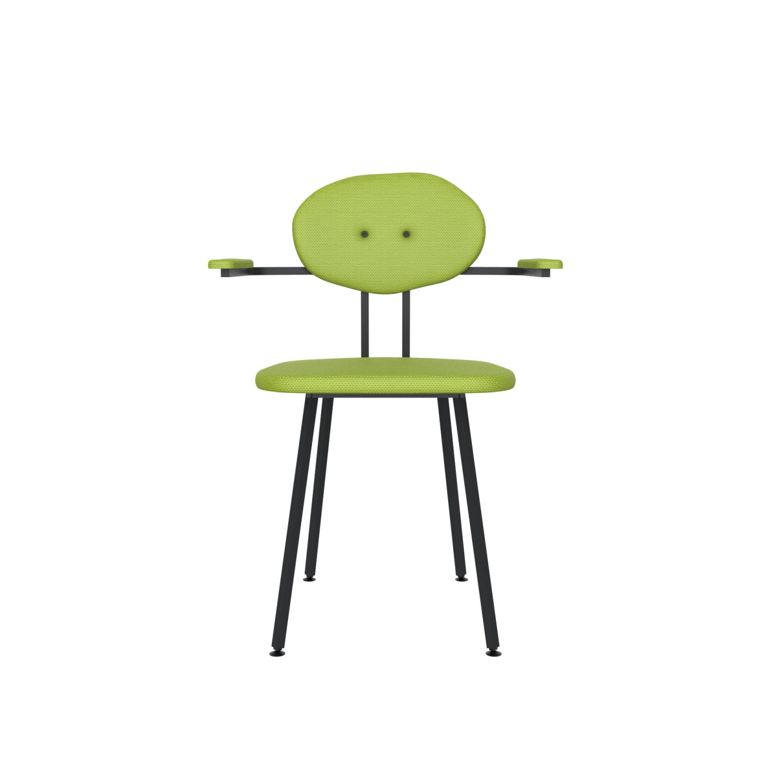 lensvelt maarten baas chair 102 not stackable with armrests backrest d fairway green 020 black ral9005 hard leg ends