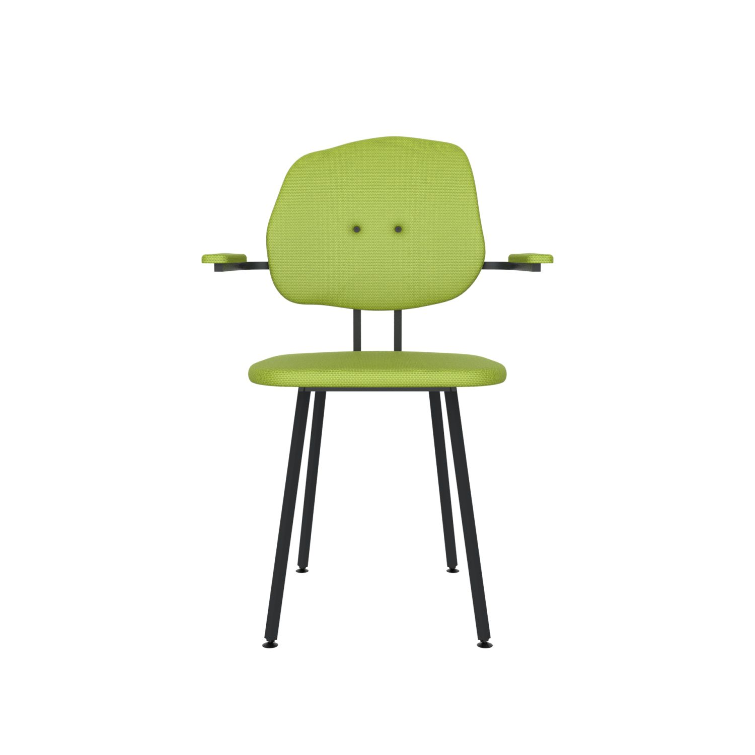 lensvelt maarten baas chair 102 not stackable with armrests backrest g fairway green 020 black ral9005 hard leg ends