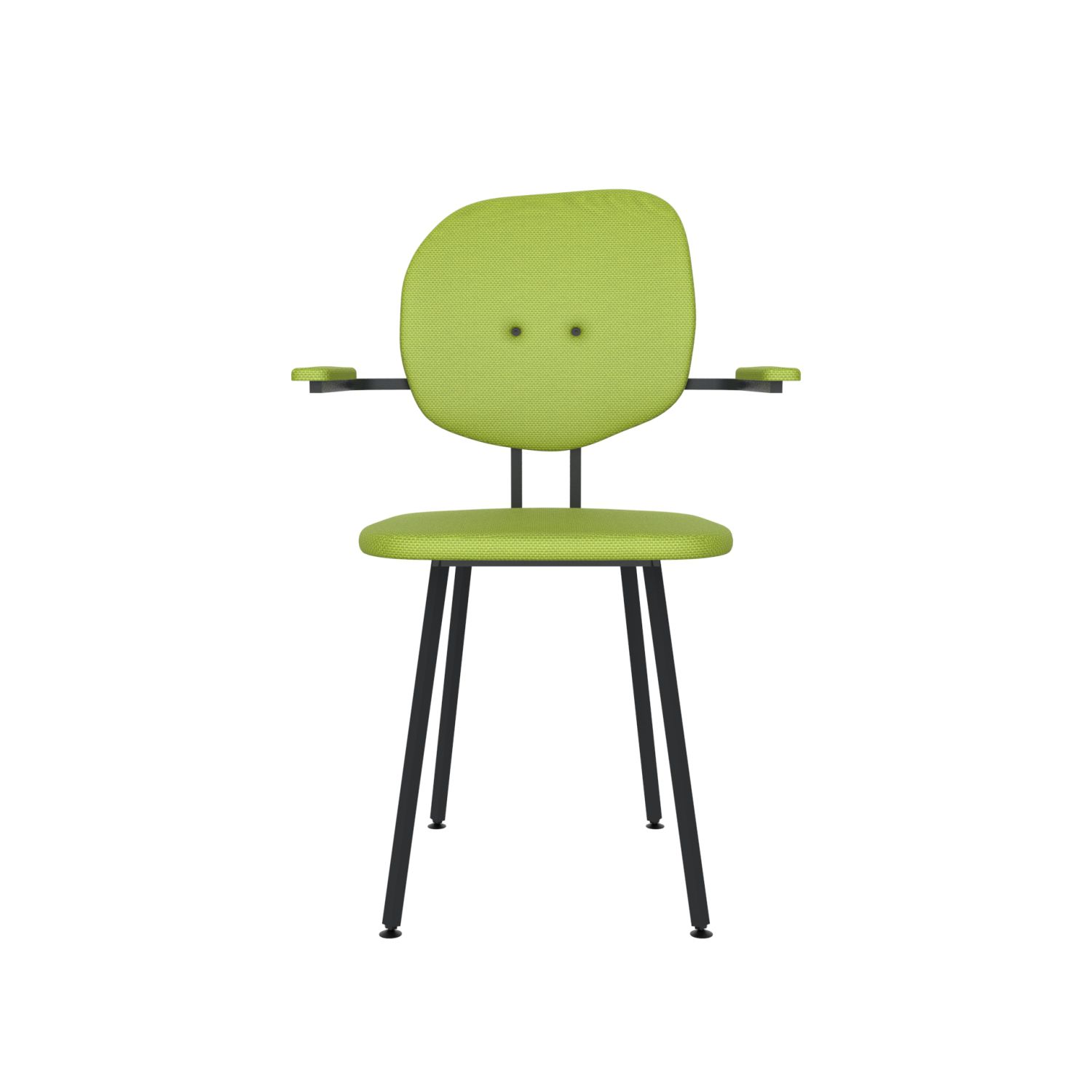 lensvelt maarten baas chair 102 not stackable with armrests backrest h fairway green 020 black ral9005 hard leg ends