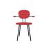 lensvelt maarten baas chair 102 not stackable with armrests backrest a grenada red 010 black ral9005 hard leg ends
