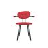 lensvelt maarten baas chair 102 not stackable with armrests backrest c grenada red 010 black ral9005 hard leg ends