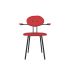 lensvelt maarten baas chair 102 not stackable with armrests backrest d grenada red 010 black ral9005 hard leg ends