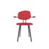 lensvelt maarten baas chair 102 not stackable with armrests backrest e grenada red 010 black ral9005 hard leg ends
