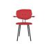 lensvelt maarten baas chair 102 not stackable with armrests backrest f grenada red 010 black ral9005 hard leg ends