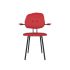 lensvelt maarten baas chair 102 not stackable with armrests backrest g grenada red 010 black ral9005 hard leg ends