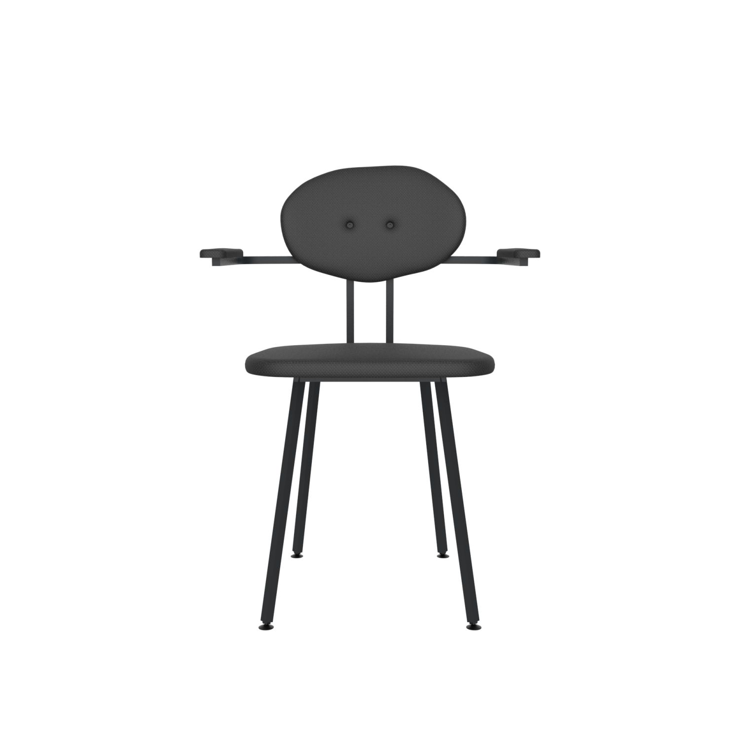 lensvelt maarten baas chair 102 not stackable with armrests backrest d havana black 090 black ral9005 hard leg ends