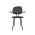 lensvelt maarten baas chair 102 not stackable with armrests backrest g havana black 090 black ral9005 hard leg ends