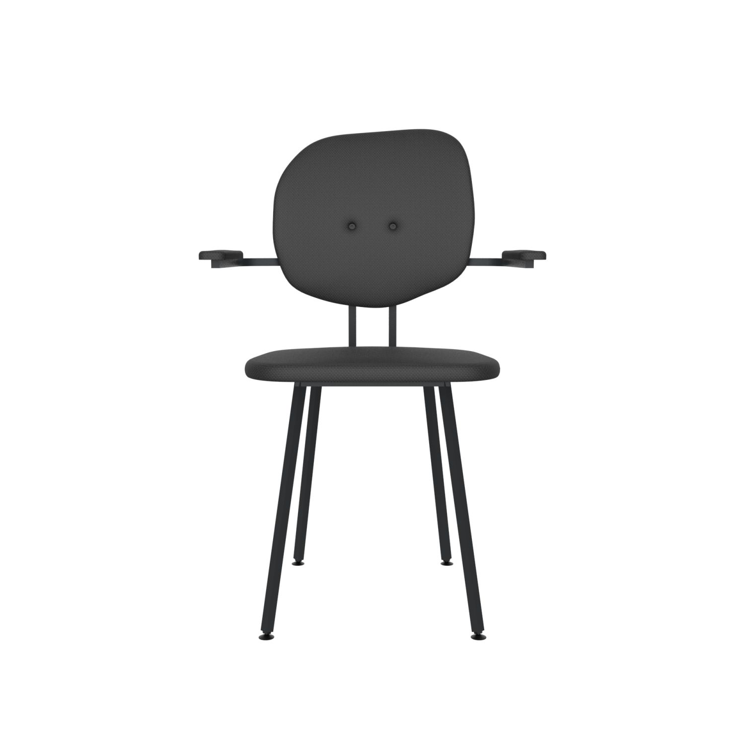 lensvelt maarten baas chair 102 not stackable with armrests backrest h havana black 090 black ral9005 hard leg ends
