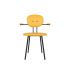 lensvelt maarten baas chair 102 not stackable with armrests backrest a lemon yellow 051 black ral9005 hard leg ends