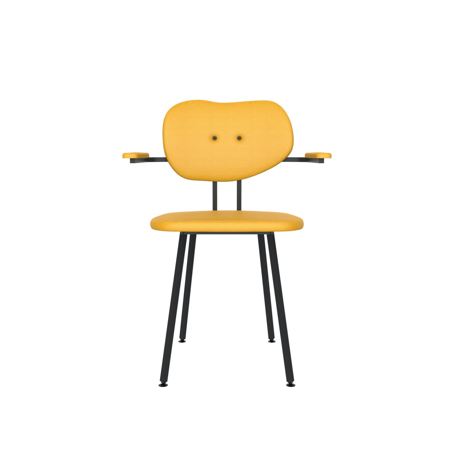 lensvelt maarten baas chair 102 not stackable with armrests backrest b lemon yellow 051 black ral9005 hard leg ends
