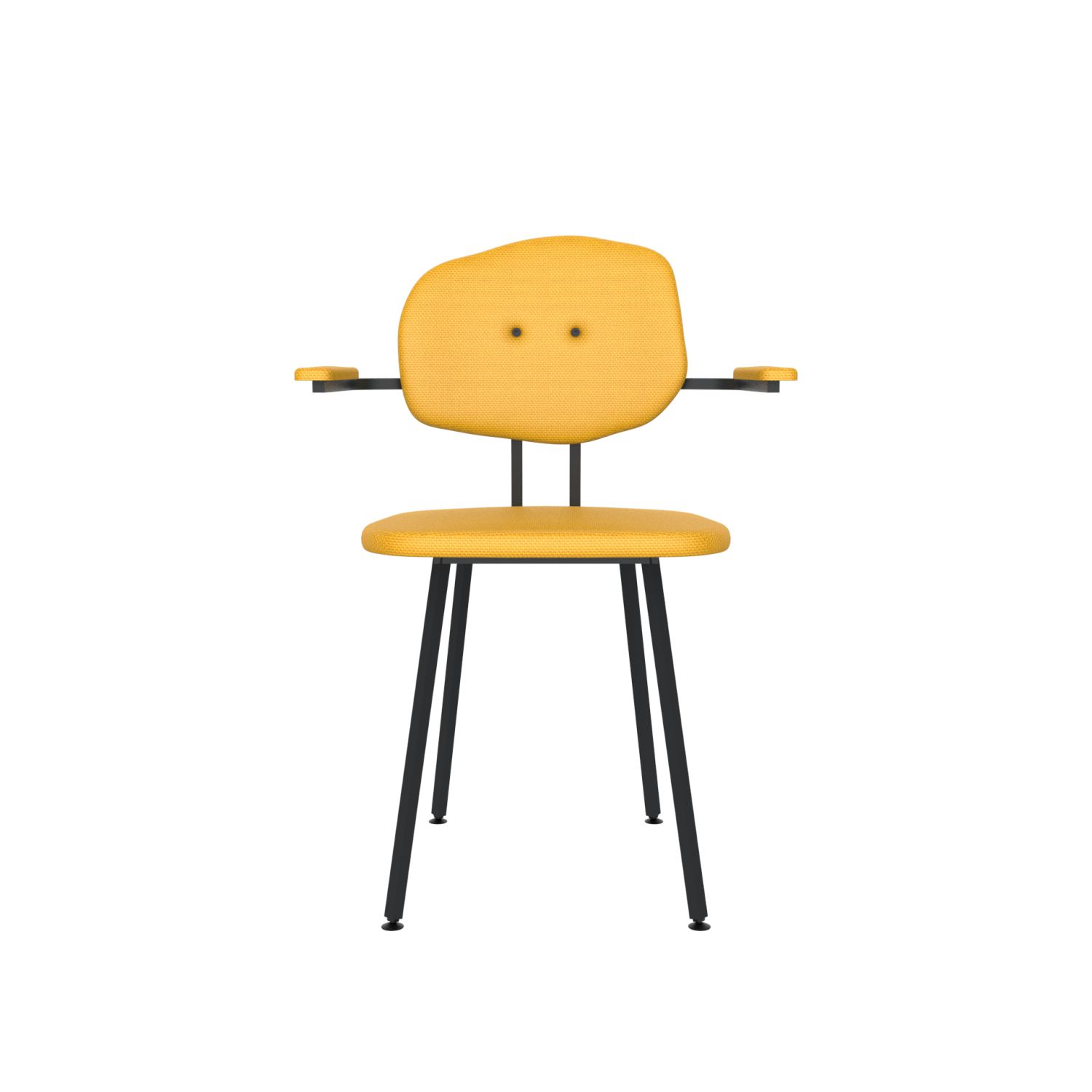 lensvelt maarten baas chair 102 not stackable with armrests backrest e lemon yellow 051 black ral9005 hard leg ends