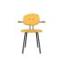 lensvelt maarten baas chair 102 not stackable with armrests backrest e lemon yellow 051 black ral9005 hard leg ends