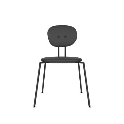 Lensvelt Maarten Baas Chair 141 (Stackable - Without Armrests) Backrest A Havana Black 090 Black (RAL9005) Hard Leg Ends