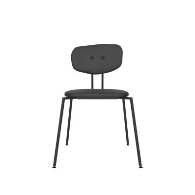 Lensvelt Maarten Baas Chair 141 (Stackable - Without Armrests) Backrest C Havana Black 090 Black (RAL9005) Hard Leg Ends