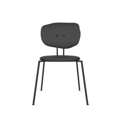 Lensvelt Maarten Baas Chair 141 (Stackable - Without Armrests) Backrest F Havana Black 090 Black (RAL9005) Hard Leg Ends