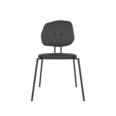 Lensvelt Maarten Baas Chair 141 (Stackable - Without Armrests) Backrest G Havana Black 090 Black (RAL9005) Hard Leg Ends