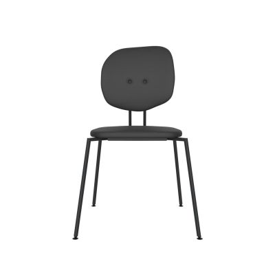 Lensvelt Maarten Baas Chair 141 (Stackable - Without Armrests) Backrest H Havana Black 090 Black (RAL9005) Hard Leg Ends