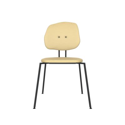 Lensvelt Maarten Baas Chair 141 (Stackable - Without Armrests) Backrest G Light Brown 141 Black (RAL9005) Hard Leg Ends