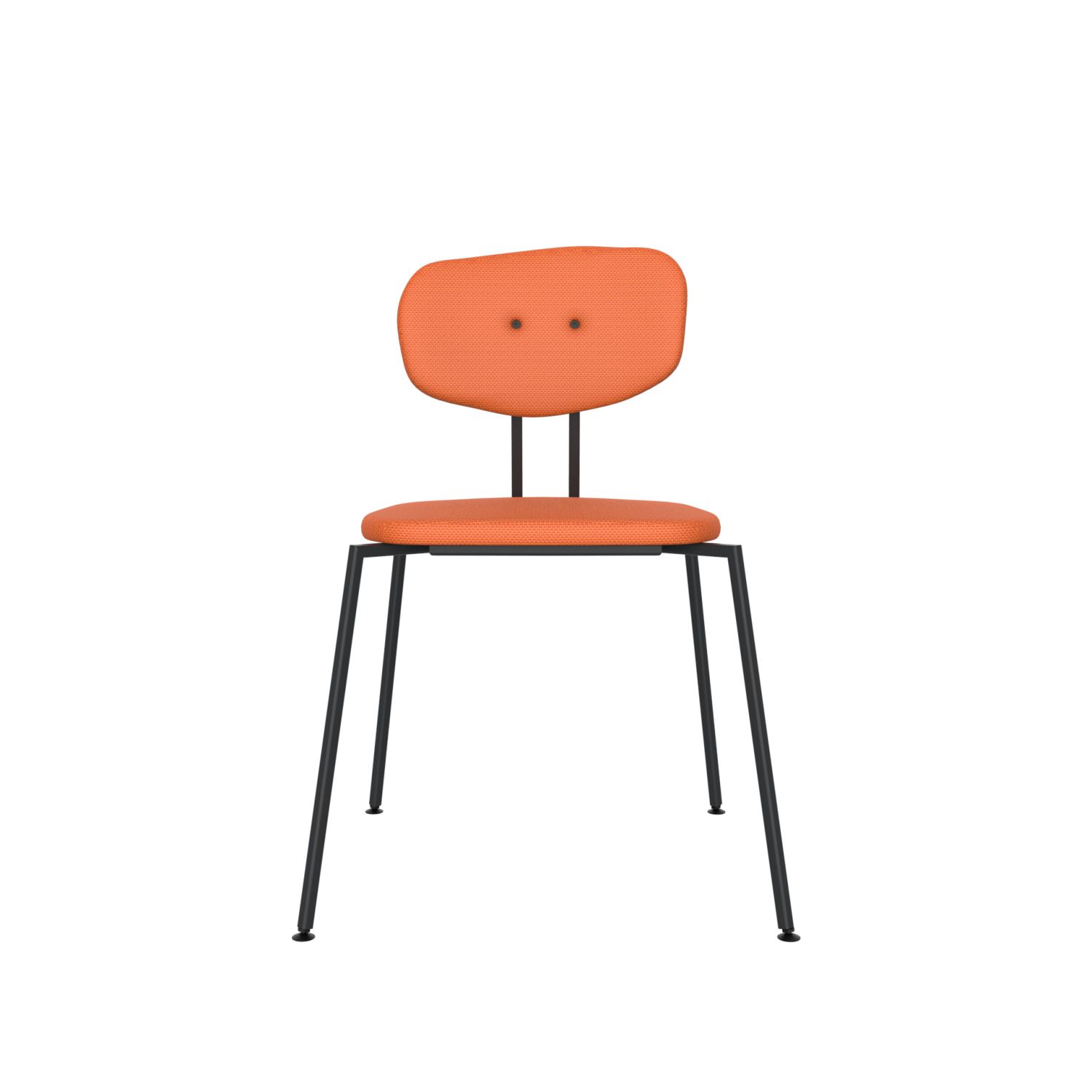 lensvelt maarten baas chair 141 stackable without armrests backrest c burn orange 102 black ral9005 hard leg ends