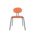 lensvelt maarten baas chair 141 stackable without armrests backrest d burn orange 102 black ral9005 hard leg ends