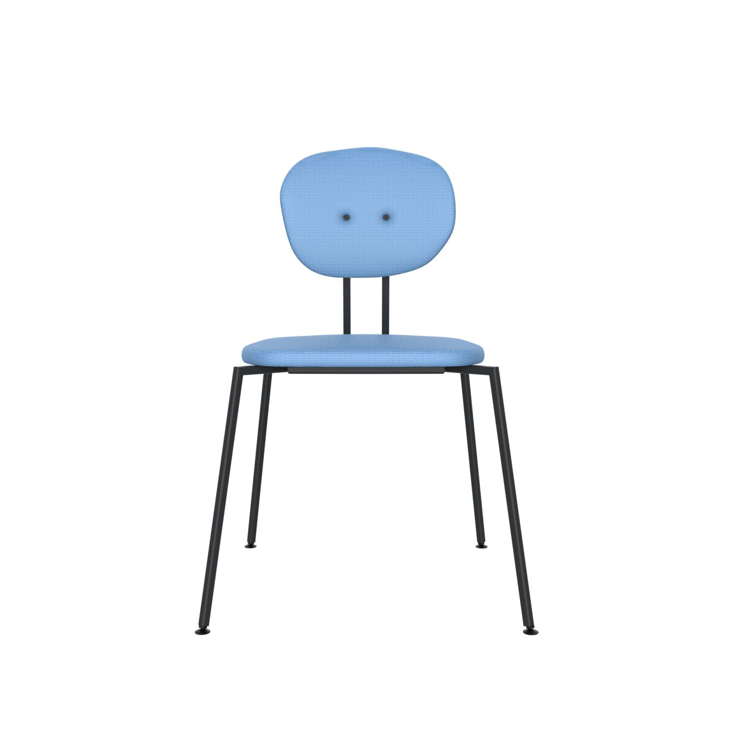 lensvelt maarten baas chair 141 stackable without armrests backrest a blue horizon 040 black ral9005 hard leg ends