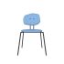 lensvelt maarten baas chair 141 stackable without armrests backrest e blue horizon 040 black ral9005 hard leg ends