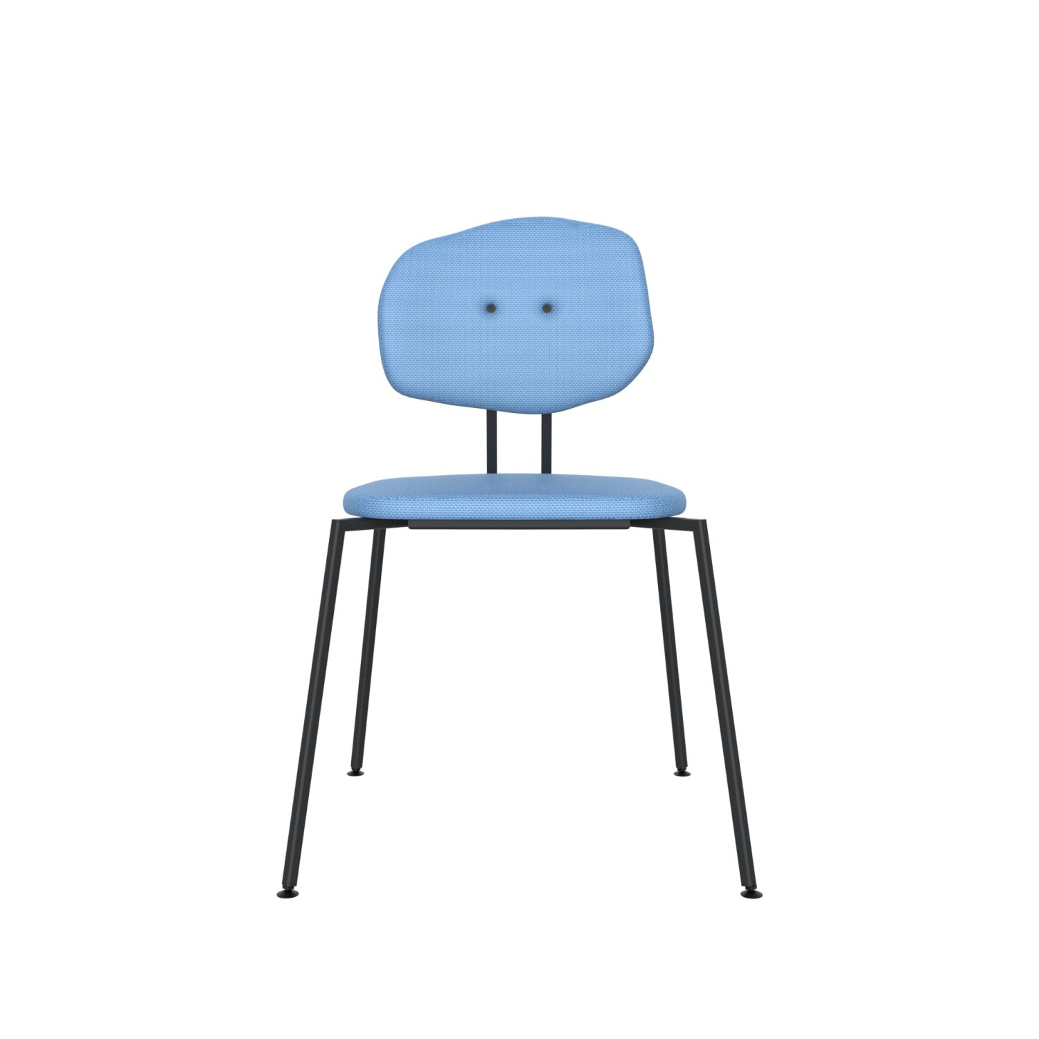 lensvelt maarten baas chair 141 stackable without armrests backrest e blue horizon 040 black ral9005 hard leg ends