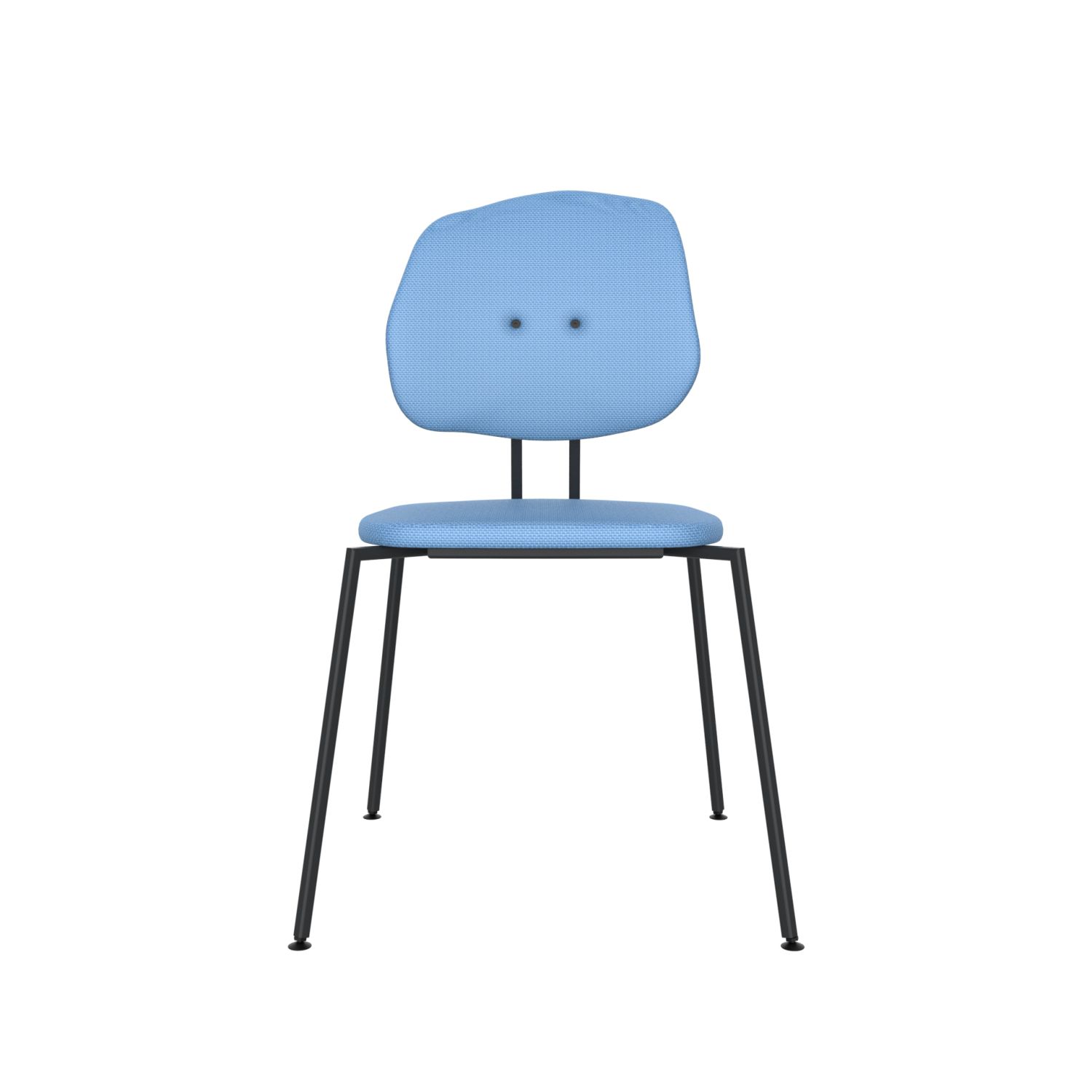 lensvelt maarten baas chair 141 stackable without armrests backrest g blue horizon 040 black ral9005 hard leg ends