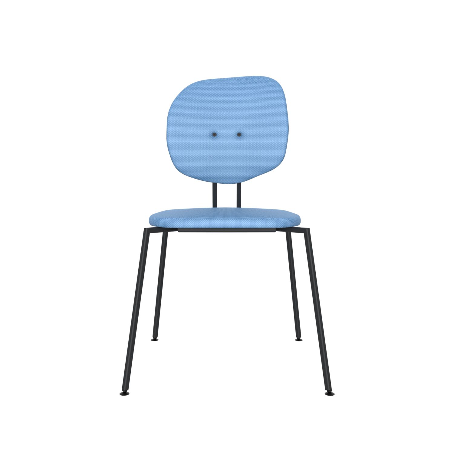 lensvelt maarten baas chair 141 stackable without armrests backrest h blue horizon 040 black ral9005 hard leg ends