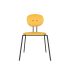 lensvelt maarten baas chair 141 stackable without armrests backrest a lemon yellow 051 black ral9005 hard leg ends