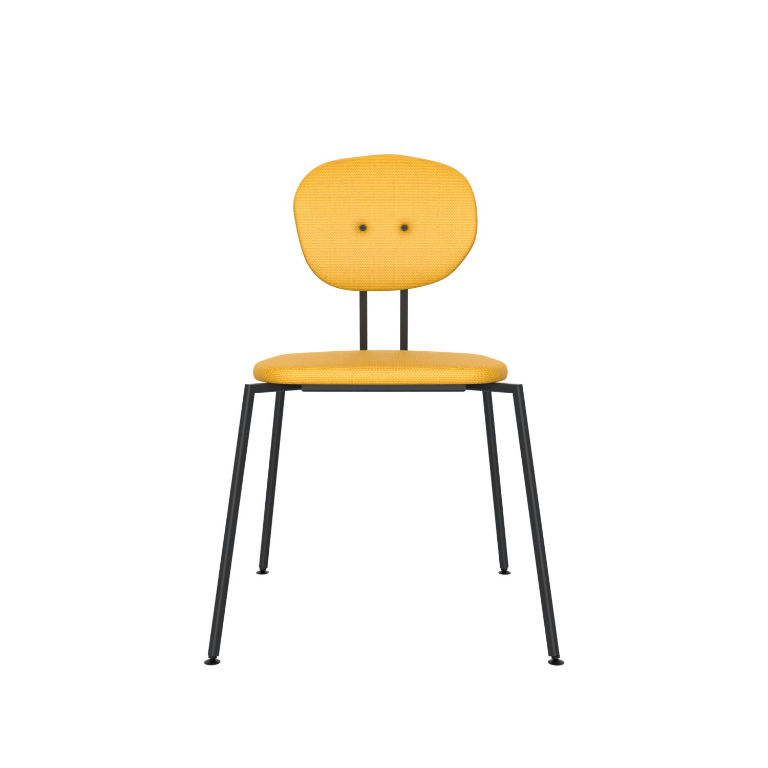 lensvelt maarten baas chair 141 stackable without armrests backrest a lemon yellow 051 black ral9005 hard leg ends
