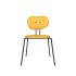 lensvelt maarten baas chair 141 stackable without armrests backrest b lemon yellow 051 black ral9005 hard leg ends