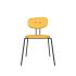 lensvelt maarten baas chair 141 stackable without armrests backrest c lemon yellow 051 black ral9005 hard leg ends
