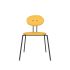 lensvelt maarten baas chair 141 stackable without armrests backrest d lemon yellow 051 black ral9005 hard leg ends