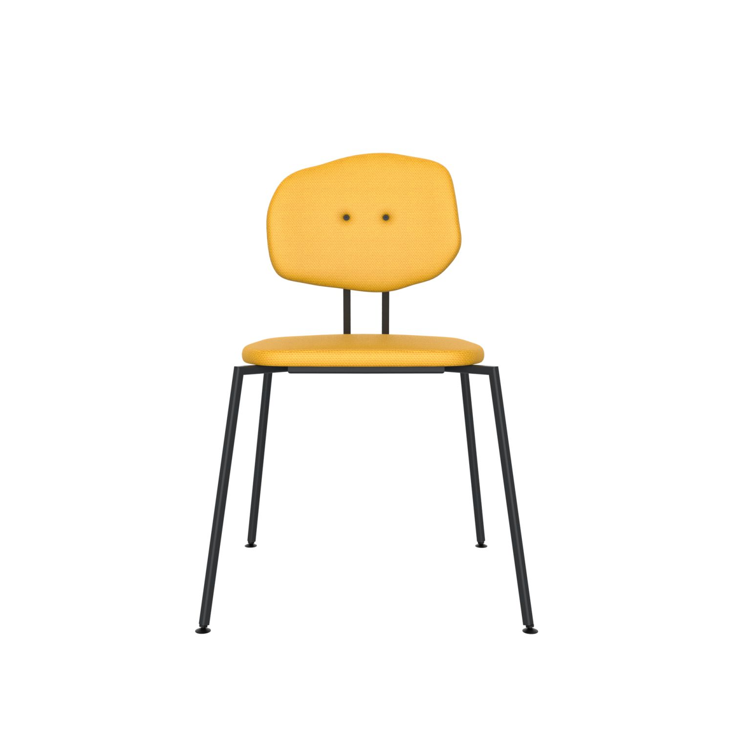 lensvelt maarten baas chair 141 stackable without armrests backrest e lemon yellow 051 black ral9005 hard leg ends