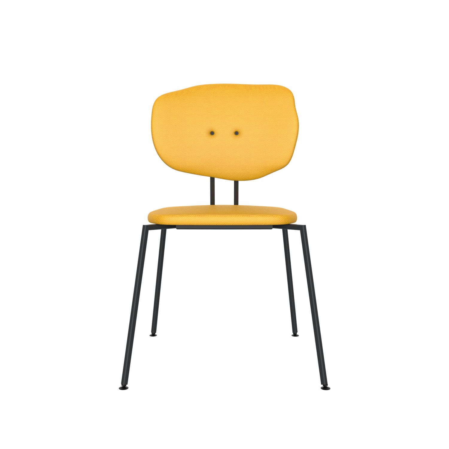 lensvelt maarten baas chair 141 stackable without armrests backrest f lemon yellow 051 black ral9005 hard leg ends
