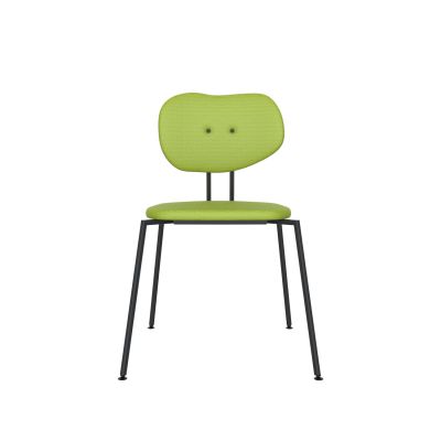 Lensvelt Maarten Baas Chair 141 (Stackable - Without Armrests) Backrest B Fairway Green 020 Black (RAL9005) Hard Leg Ends