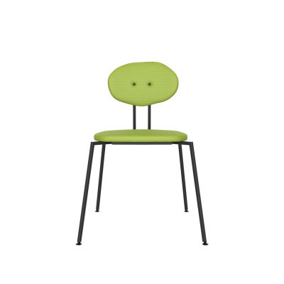 Lensvelt Maarten Baas Chair 141 (Stackable - Without Armrests) Backrest D Fairway Green 020 Black (RAL9005) Hard Leg Ends
