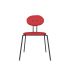 lensvelt maarten baas chair 141 stackable without armrests backrest d grenada red 010 black ral9005 hard leg ends