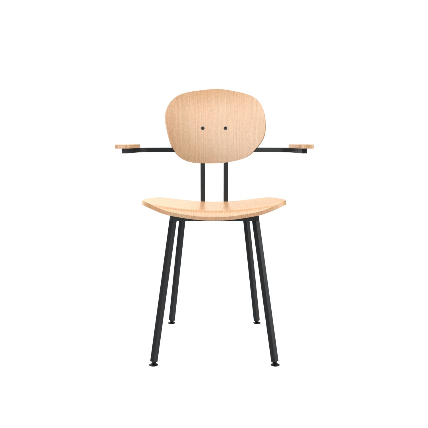 lensvelt maarten baas chair wooden 102 not stackable with armrests backrest a european oak natural black ral9005 hard leg ends