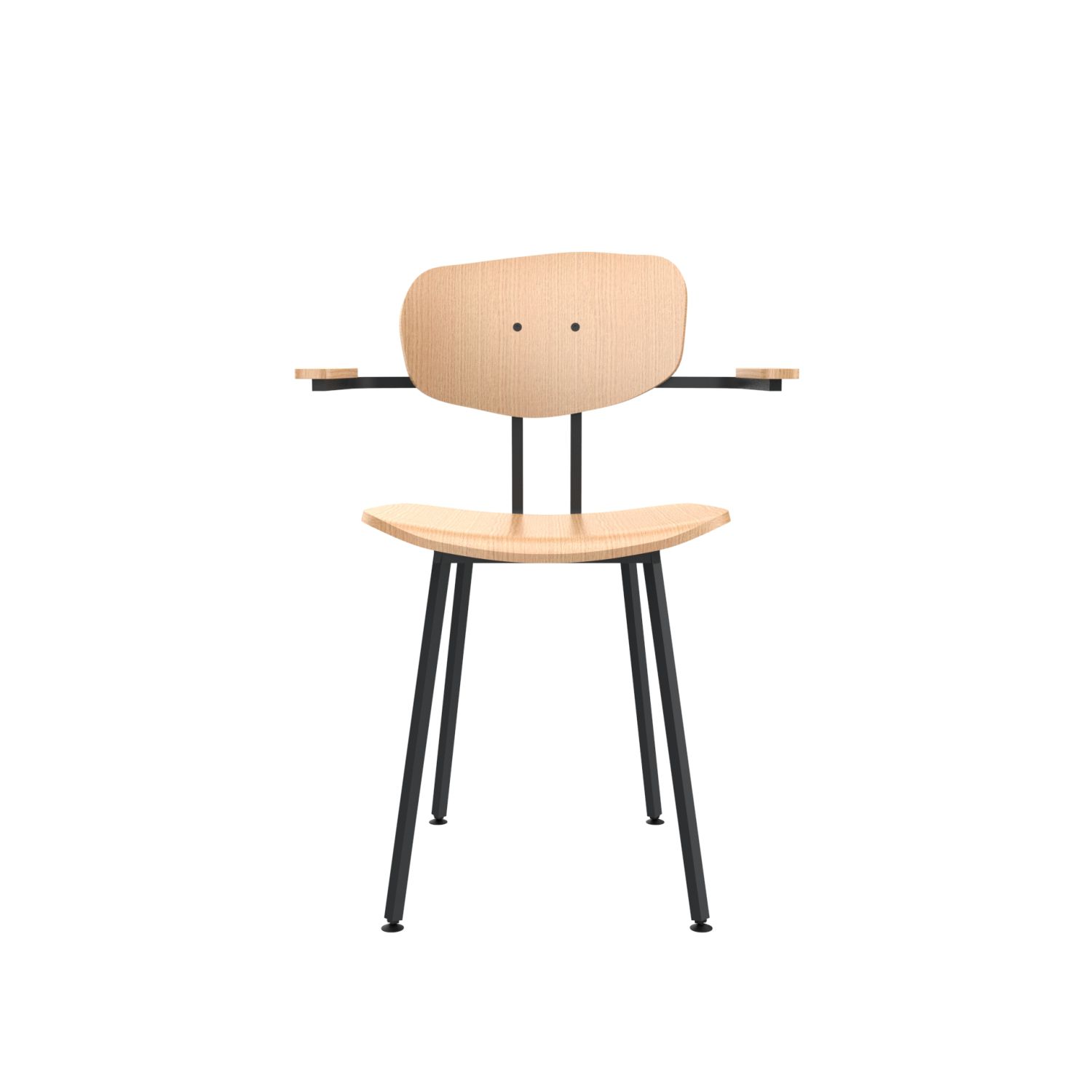lensvelt maarten baas chair wooden 102 not stackable with armrests backrest c european oak natural black ral9005 hard leg ends