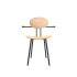 lensvelt maarten baas chair wooden 102 not stackable with armrests backrest d european oak natural black ral9005 hard leg ends