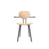 lensvelt maarten baas chair wooden 102 not stackable with armrests backrest e european oak natural black ral9005 hard leg ends