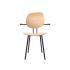 lensvelt maarten baas chair wooden 102 not stackable with armrests backrest h european oak natural black ral9005 hard leg ends