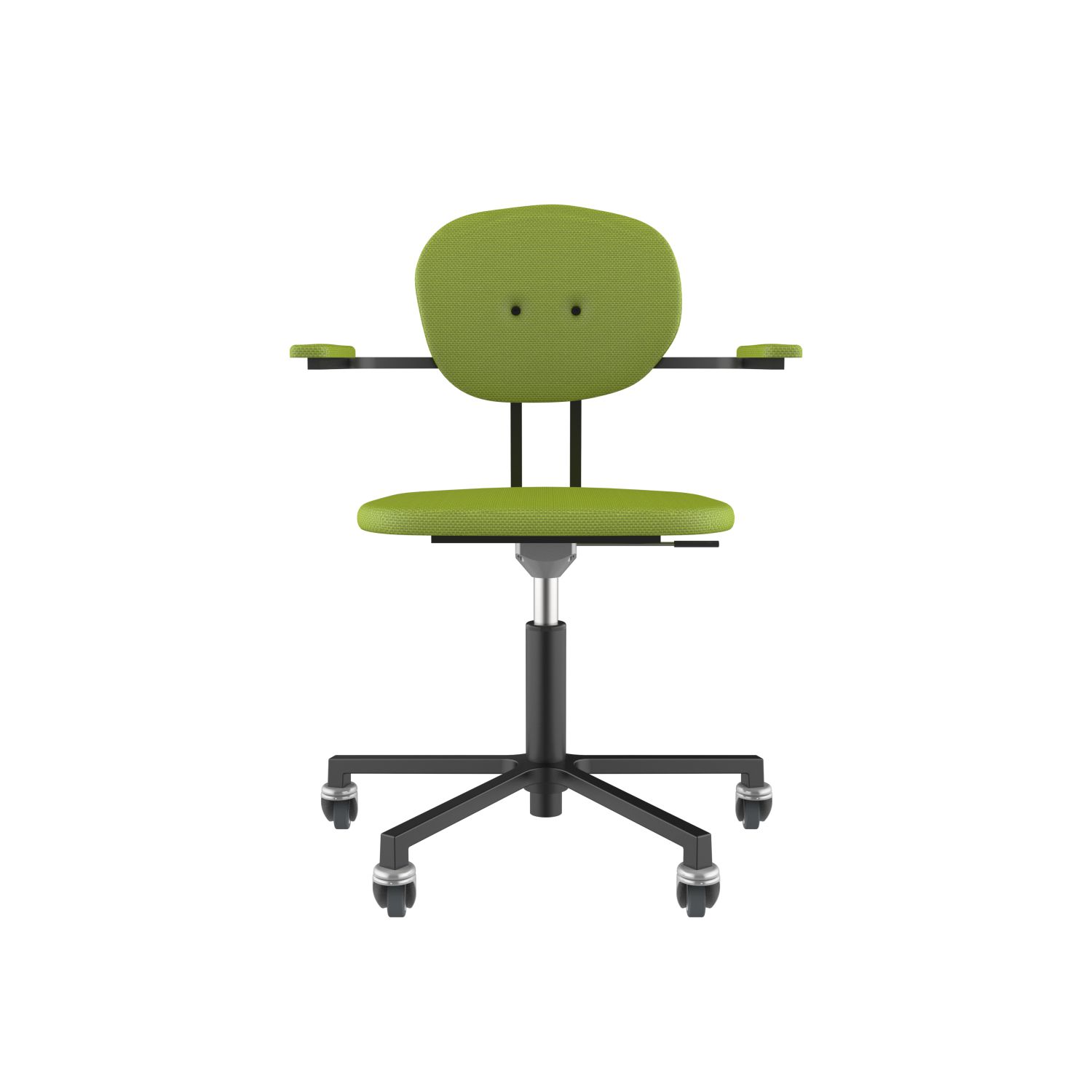 lensvelt maarten baas office chair with armrests backrest a fairway green 020 black ral9005 soft wheels