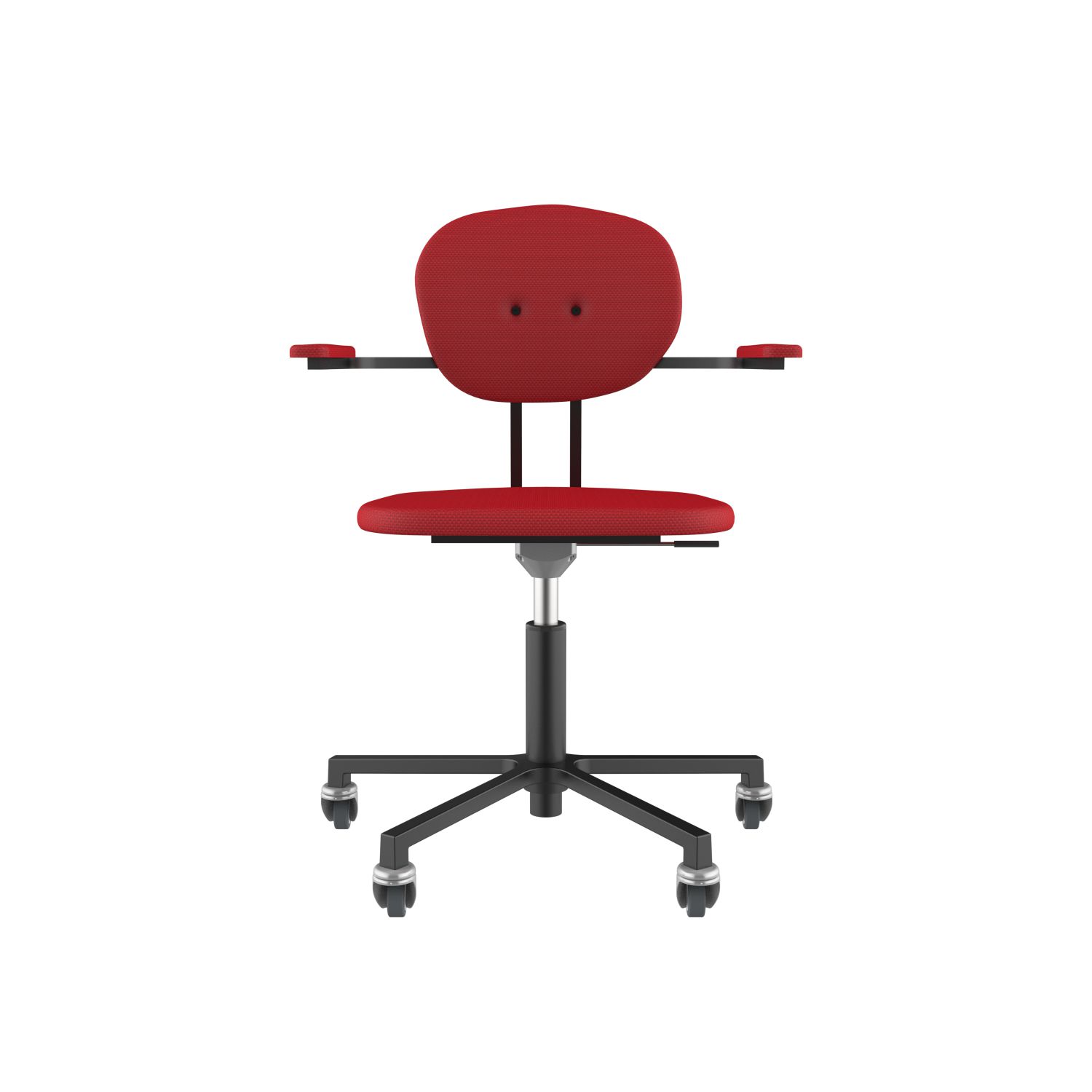 lensvelt maarten baas office chair with armrests backrest a grenada red 010 black ral9005 soft wheels