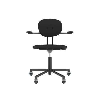 Lensvelt Maarten Baas Office Chair With Armrests Backrest A Havana Black 090 Black (RAL9005) Soft Wheels