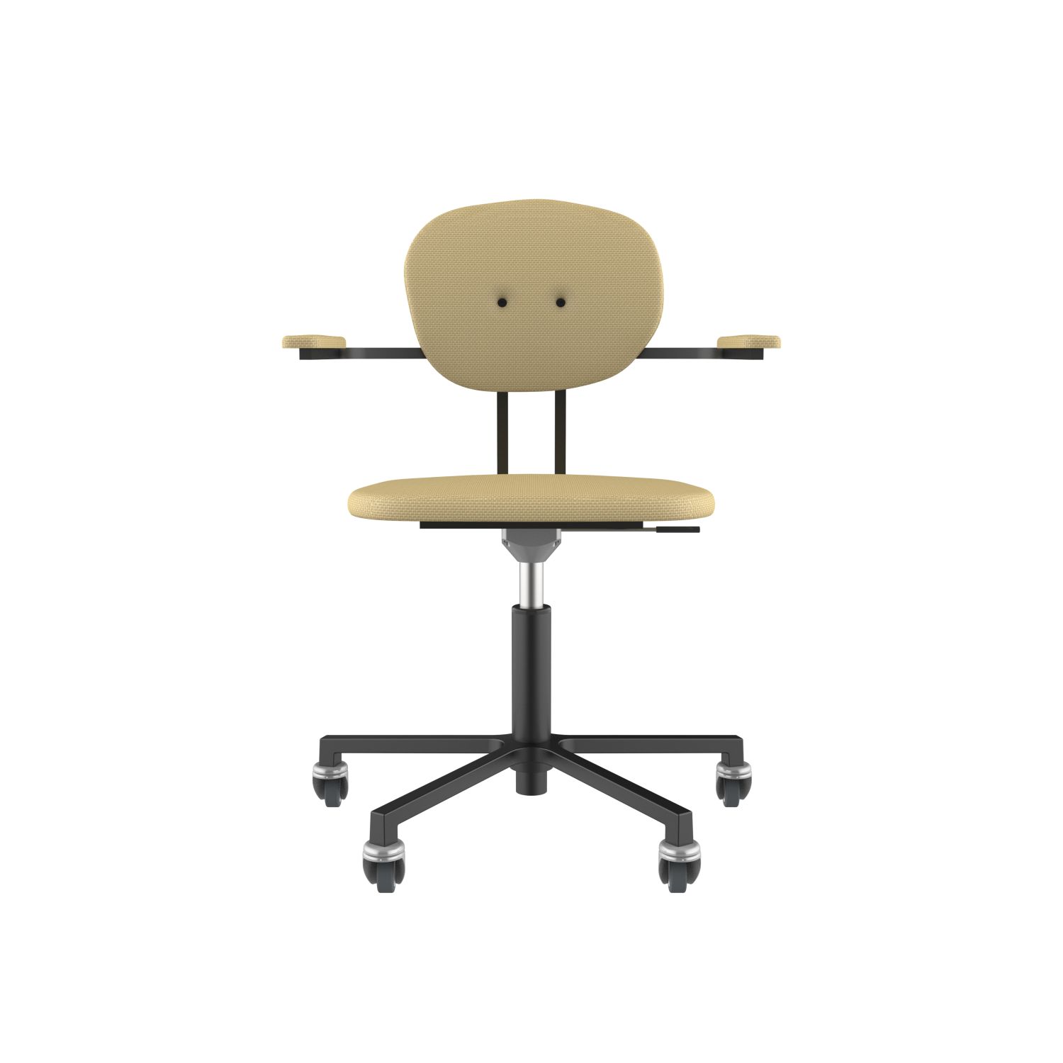 lensvelt maarten baas office chair with armrests backrest a light brown 141 black ral9005 soft wheels